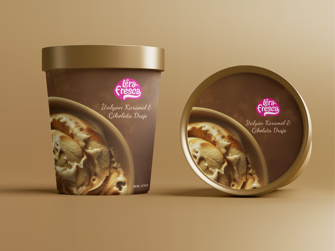 Lera Fresca İtalyan Karamel and Çikolata Draje pot and lid